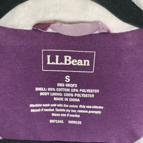 L.L. Bean | Purple Embroidered Fleece Front Zip Insulated Vest - Picture 6 of 8